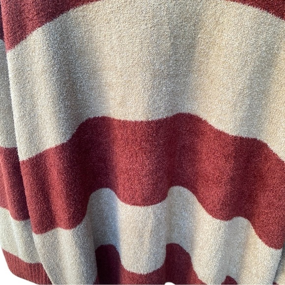 Plus Size Lands' End Slounge Hooded Pullover Stripe Sweater I Size: 2X (20W-22W) - Picture 4 of 10